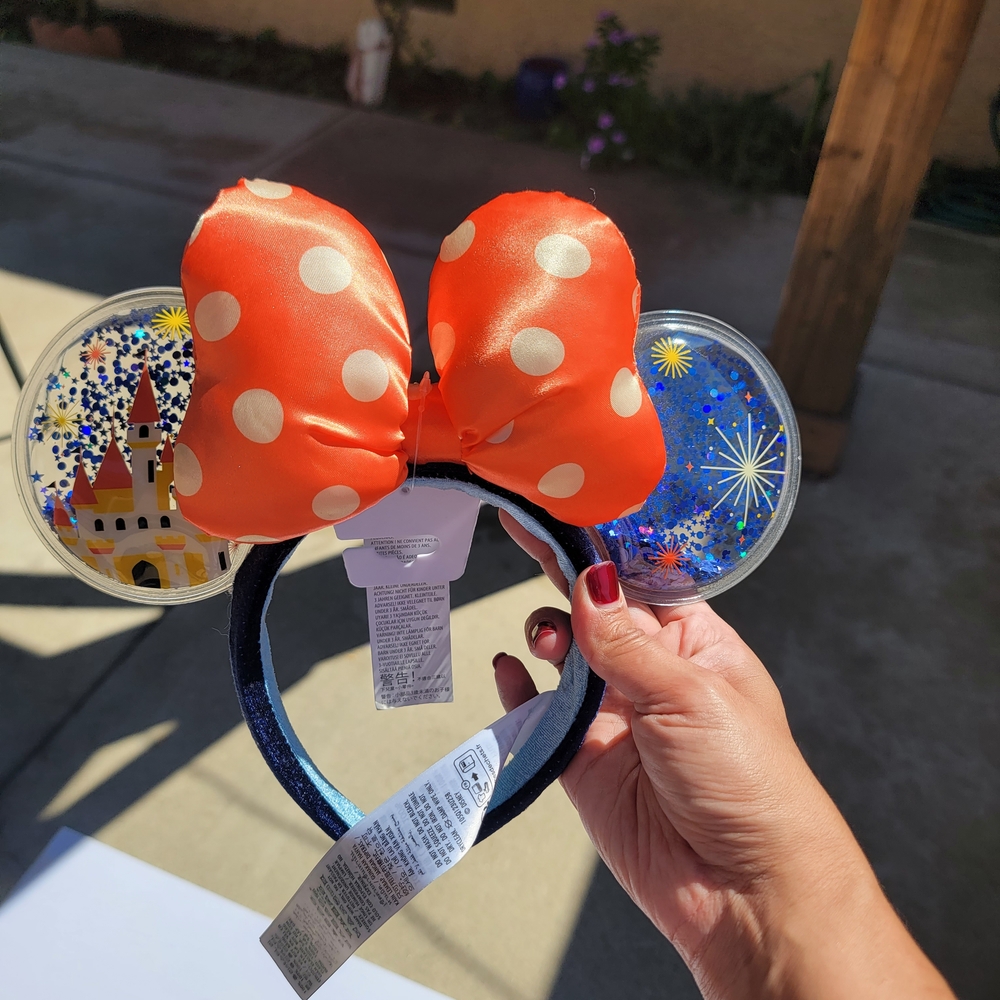 Disney Orange Polka Dot Minnie Mouse Ears